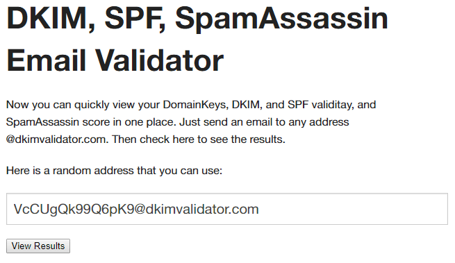 DKIM Email Validator website