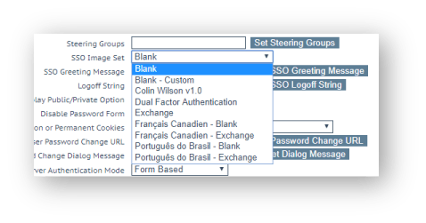Select Custom SSO Image Set